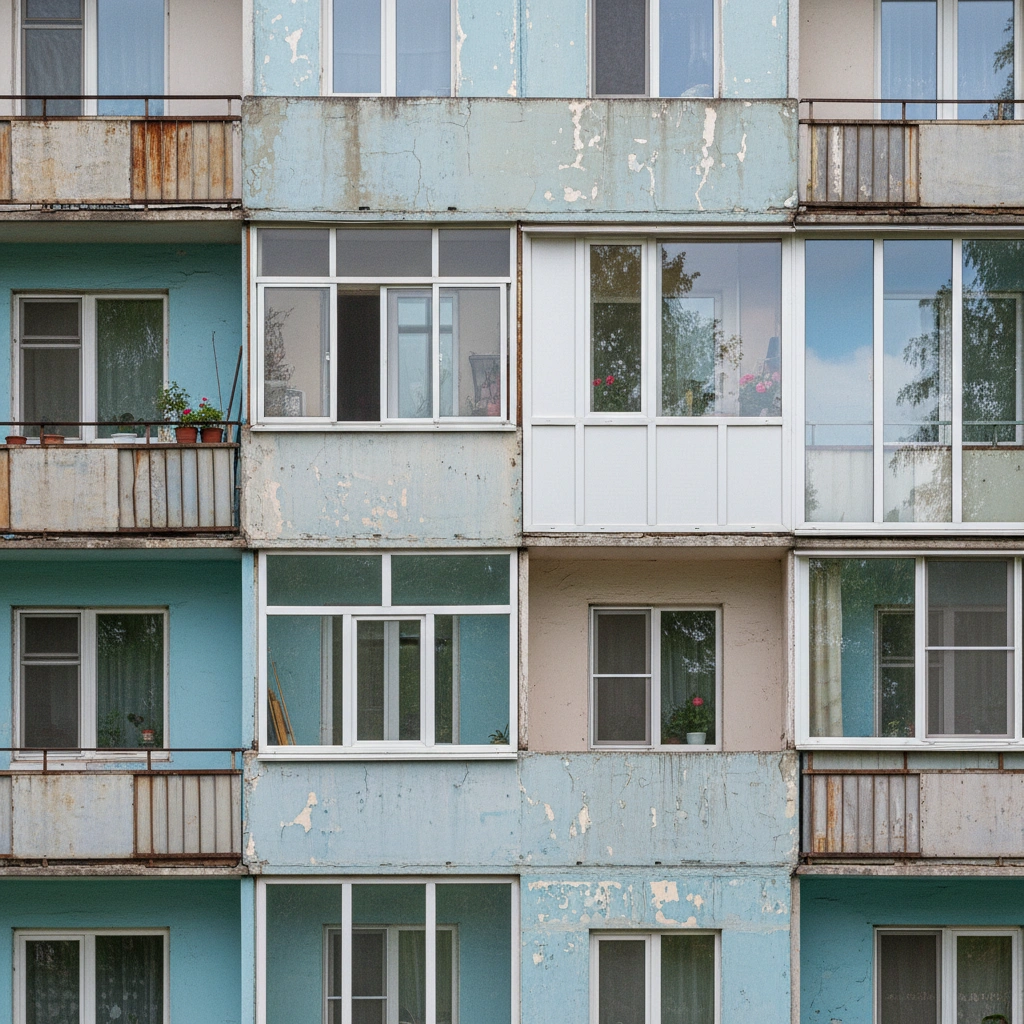 фото Остекление балкона в хрущёвке: варианты и нюансы