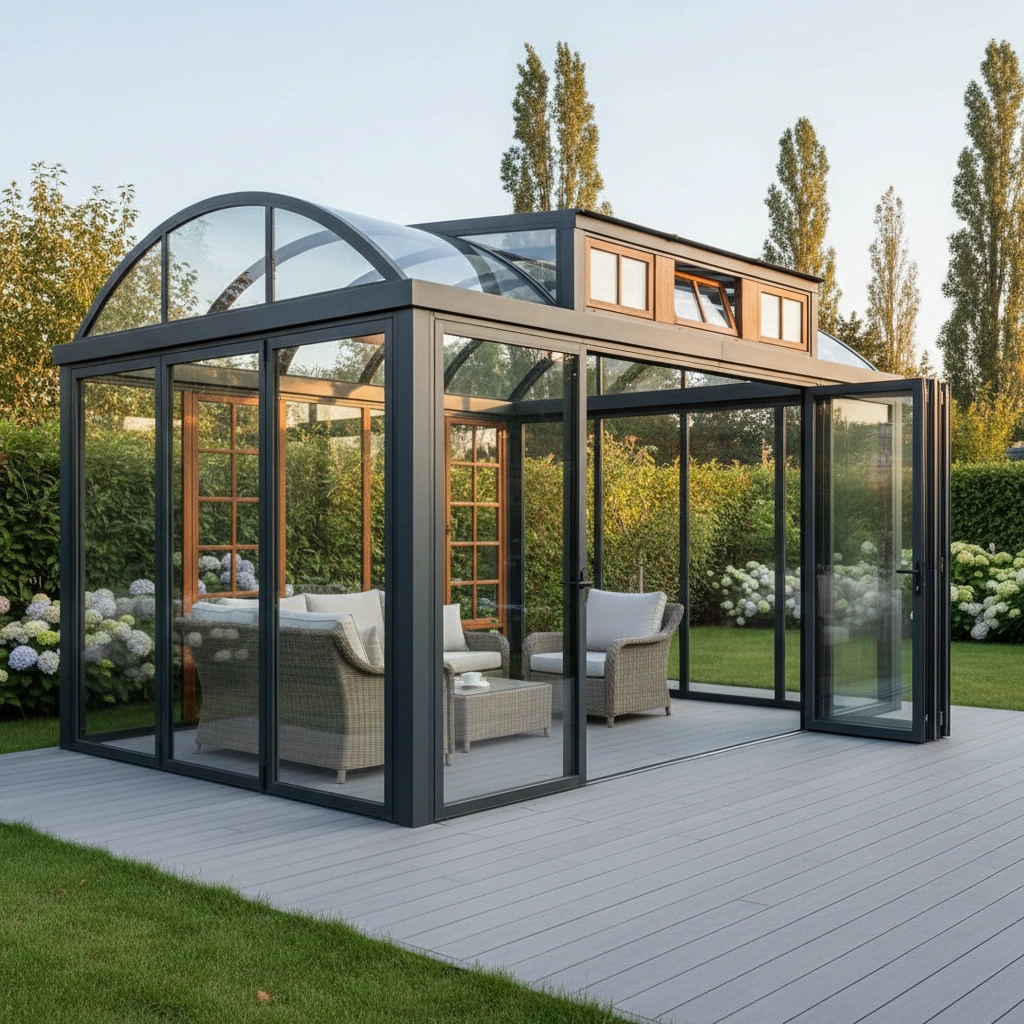 фото Остекление беседки: материалы и технологии