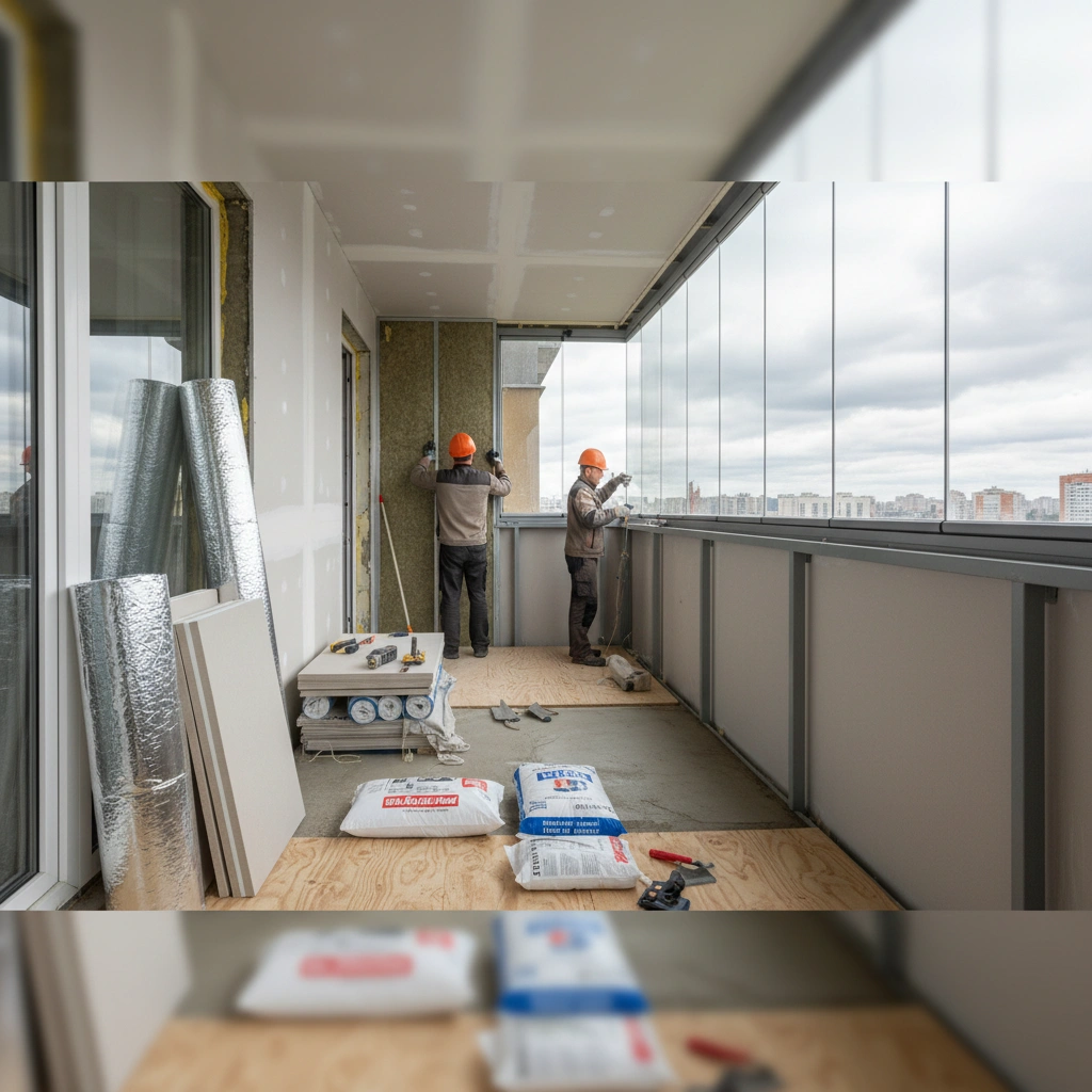 фото Утепление остеклённого балкона: материалы и методы