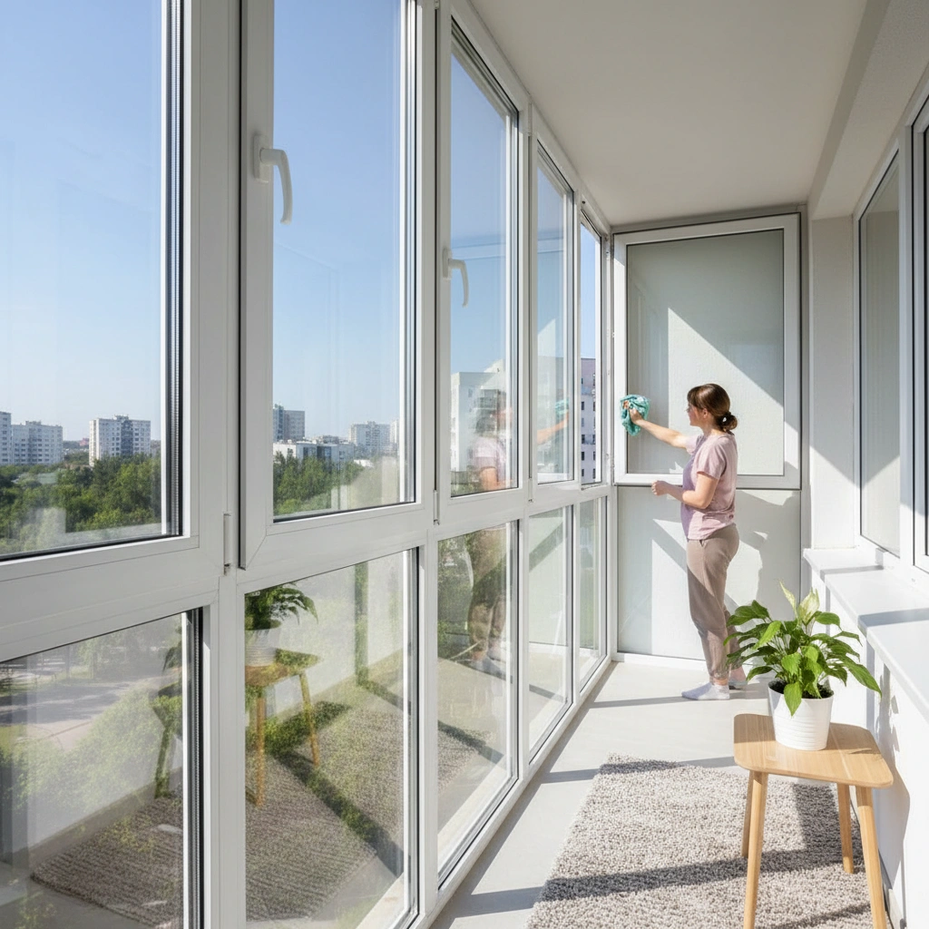 фото Пластиковое остекление балкона: долговечность и уход