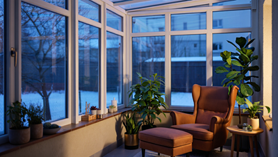 Тёплая веранда ПВХ профилями