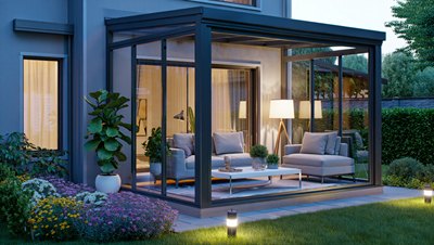 Дизайн остекления крыльца